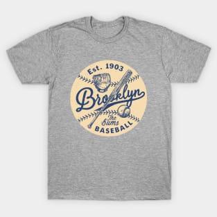 Brooklyn Dodgers Glove & Bat by Buck Tee T-Shirt